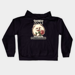 Pomeranian Valentine's day Kids Hoodie